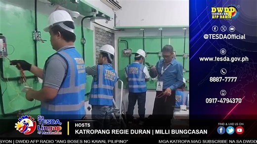 #TESDAUpdate Ipinapakita ng Technical Education and Skills Development Authority (TESDA) ang kanilang dedikasyon sa mga Overseas Filipino Workers (OFWs) sa pamamagitan ng pagsasagawa ng Overseas Assessment Program o OAP sa Saudi Arabia, United ArAb Emirates, at Singapore. Panoorin ang buong ulat ni Ailyn Sab mula sa TESDA Central Office. #SaTESDALingapAyMaaasahan | TESDA