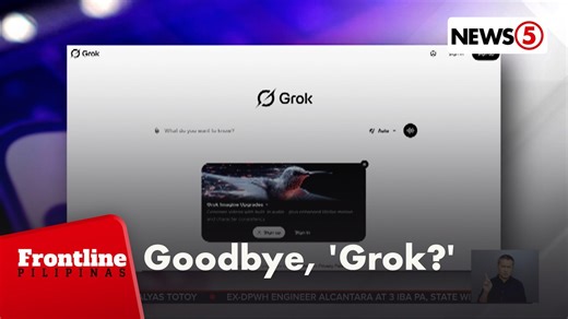 #FrontlinePilipinas | Plano nang ipatanggal sa bansa ang artificial intelligence (AI) chatbox na “Grok.” For more videos, visit us at www.news5.com.ph. | News5