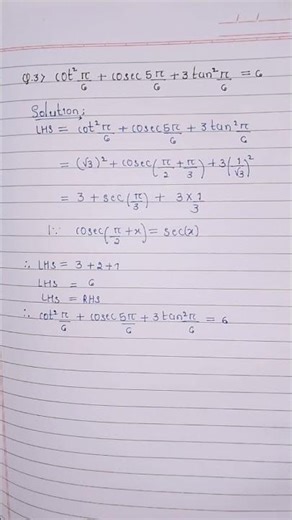 Trigonometric Functions| Question 3|1st PUC Maths📚|Easy Method🔥#shorts#trending#youtubeshorts#maths
