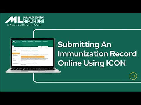 Submitting An Immunization Record Online Using Immunization Connect Ontario (ICON)