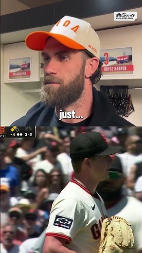 Bryce Harper responds to the benches clearing incident after the two pitches that were up and in 😳