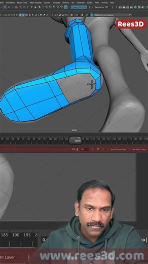 3D Modeling Tip - Foot Anatomy #shorts #tutorial