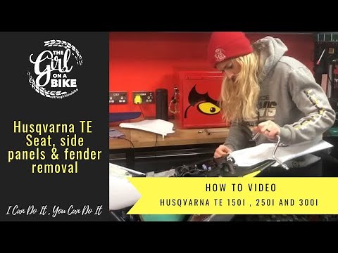 How to remove 2020 Husqvarna TE 150i, 250i & 300i side panels, seat and rear fender