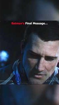 Batman’s Final Message… #batman #edit #gaming #harleyquinn #redhood #shorts #gamingshorts #dccomics