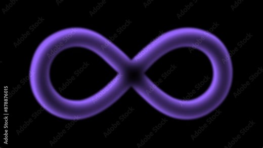 video animation infinity symbol, on a transparent background with alpha channel set to zero Stock Video