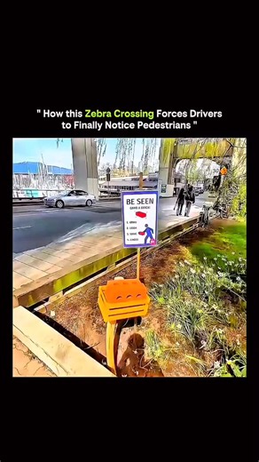 Technology | Facts | History on Instagram: "At first glance it looks like a normal crosswalk, but this one uses optical illusion to change driver behavior. By adding 3D-style shading and depth cues, the stripes appear raised above the road, making drivers instinctively slow down. Nothing actually sticks up — it’s pure visual perception designed to improve safety in high-risk areas like schools and busy streets. We do not own any of the content. All credit goes to the respective owners. No copyri