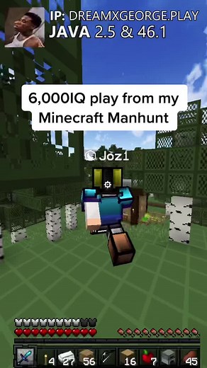This was all filmed on dreamxgeorge.play (the biggest manhunt server ever 🤯) #minecraft #minecraftmanhunt #mcmanhunt #fyp #viral #gaming #letsplay #mctt