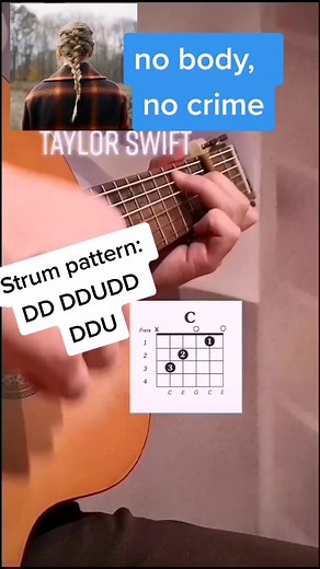 Easy Guitar Tutorial for 'No Body, No Crime' by Taylor Swift