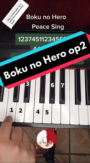 Boku no Hero Academia Piano Tutorial: Peace Sign