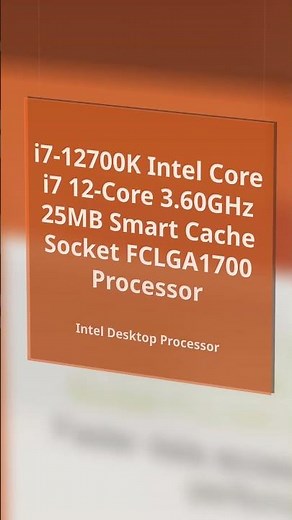 i7-12700K Intel Core i7 12-Core 3.60GHz 25MB Smart Cache Socket FCLGA1700 Processor