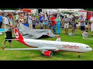 GIANT RC AIRBUS A 330-300 AIR BERLIN AIRLINER TURBINE SCALE AIRCRAFT MODEL JET FLIGHT DEMONSTRATION