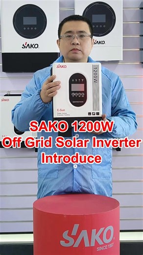 🔌 SAKO ESun1200W Off Grid Solar Inverter - Reliable. Smart. Cost-Effective. Looking for a compact inverter that delivers stable off grid power? This 1200W Off Grid Solar Inverter is designed for homes, shops, and small solar systems in power-short areas. ✅ Built-in 50A MPPT solar charge controller ✅ Wide PV voltage input range ✅ Intelligent battery protection system ✅ Compatible with LiFePO₄ lithium batteries ✅ Battery / AC / Solar priority adjustable via LCD ✅ Optional BMS communication ✅ Reli