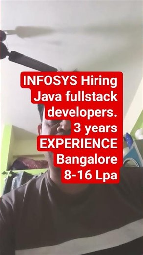 Infosys Hiring Java + React Developers in Bangalore | 3-5 Years Experience
