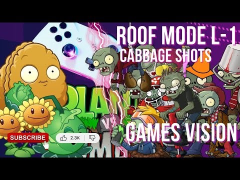 Plants vs Zombies Roof Level 1 | First Battle on the Roof 🌱🧟 | PVZ Roof Mode Walkthrough
