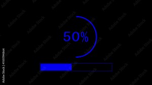 loading progress bar loading animation for website and another online work place Stock Video