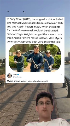 In Baby Driver (2017), the original script included two Michael Myers masks from Halloween (1978)