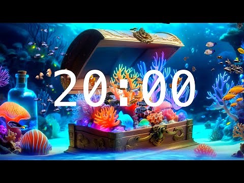 20 Minute Countdown Timer with Alarm | Calming Music | Fantasy Ocean Timer