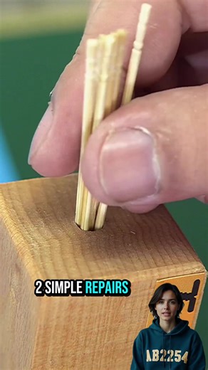 Fix a stripped wood hole by packing it with wood shavings and glue, and repair drywall damage using mesh and a wide putty knife for a strong, invisible patch. #WoodRepair #DrywallPatch #StrippedScrewFix #InvisibleRepair #diy #diyprojects | Ab2254