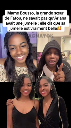 Mame Bousso, la grande sœur de Fatou, ne savait pas qu’Ariana avait une jumelle ; elle dit que sa jumelle est vraiment belle🥰.#mamebousso #ariana #jumelle #senegal #africantiktok