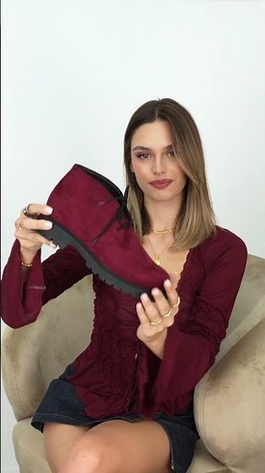 Γυναικεία μποτάκια suede ελληνικής κατασκευής με κορδόνια, τρακτερωτή αντιολισθητική σόλα 🫶