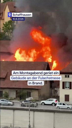 «Hörte zwei Explosionen»: Grossbrand in Schaffhausen 🚨 #20min #news #schweiz #explosion