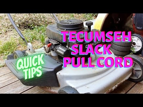 Quick Tip: Fix A Limp Tecumseh Recoil Starter Pull Rope on a Craftsman Eager1