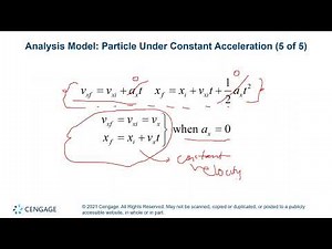 Particle under constant acceleration / Kinematic Equations