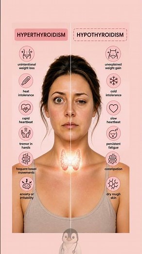 Hyperthyroidism vs Hypothyroidism Know the Difference 🦋