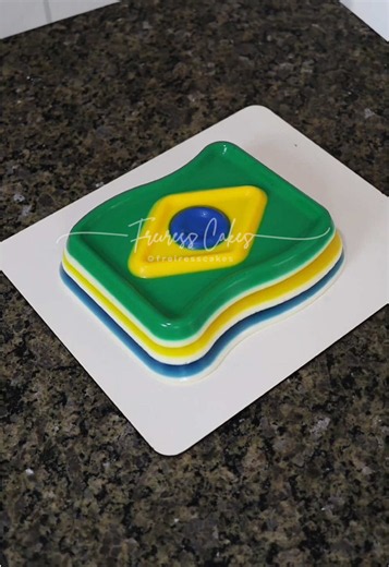 Gelatina com a Bandeira do Brasil – Parte 2 Colorida