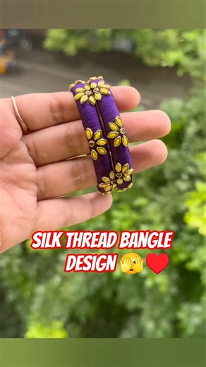 Silk thread bangle design#silkthreadbangles#trending#trendingshorts#youtubeshorts#shorts#shortsfeed