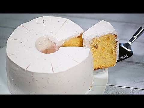 初めての練乳いちごジャムシフォンケーキの作り方【初心者必見♪】(詳しい説明字幕入り)Condensed milk strawberry jam chiffon cake