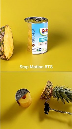 Pineapple stop motion with BTS! #stopmotion #dragonframe