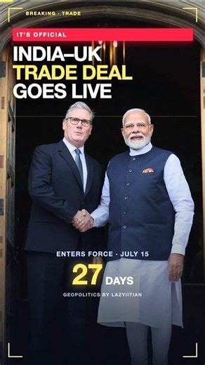 India UK Trade Deal Finally Goes Live — A New Economic Era Begins 🇮🇳🇬🇧