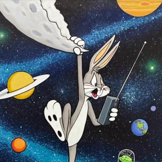 Looney Tunes: A Space Oddity 18 x 36 Acrylic on canvas By Randy Martinez Looney Tunes first went to space in 1948 with Haredevil Hare, starting Bugs Bunny, Marvin Martian and K-9. Daffy Duck and porky Pig star in Duck Dodgers in 24th 1/2 century in 1953. Yob, the Martian Baby would appear in “ Rocket Bye-Baby” in 1956. Visit: www.randymartinez.art Created with @holbeinartistmaterials #art #painting #cartoons #looneytunes #warnerbros #bugsbunny #marvinthemartian #Martian #daffyduck #space #moon |