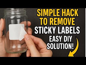 Simple Hack to Remove Sticky Labels from Any Material - Easy DIY Solution!