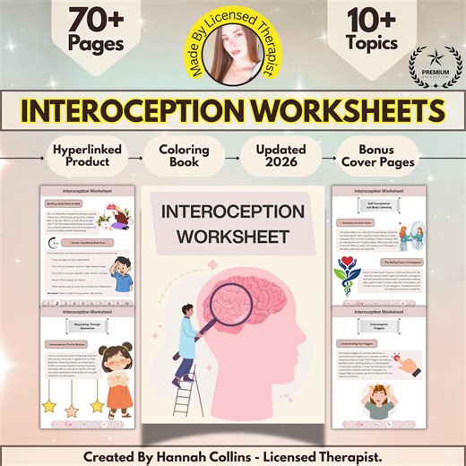 Interoception Worksheets With Quiz, Coloring Books & More, Hyperlinked 2026 Workbook (PDF) - Etsy Canada