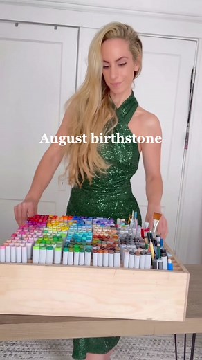 August Birthstone - Peridot Fashion Illustration