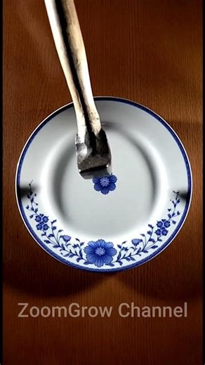Smashing Porcelain Plate (Hammer) 🔨 #satisfying #asmr #relaxing
