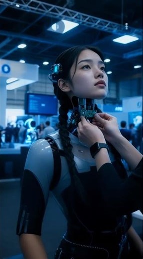 Unit X–2026: Fixing the robot at Expo 2025 🤖😳 #cinelabai #ai #shorts