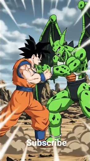 Goku vs cell Fight #goku #gokugoku #dragonball