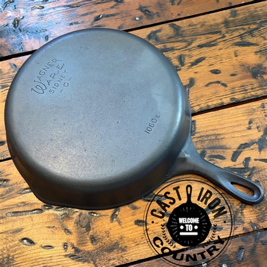 Wagner Ware #10 Cast Iron Skillet With Smooth Bottom & Stylized Logo, P/n 1060E, Sits Flat. Restored 1930s Americana for Big Cooking! - Etsy