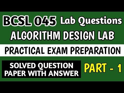 P1 - BCSL 045 Solved Question Paper | Bcsl 045 Practical Questions | BCSL45 Viva and Lab Questions