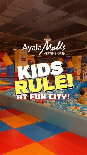 Welcome to Fun City at Ayala Malls Vertis North – where kids rule! Dive into ball pits, build sandcastles, conquer obstacle courses, and unleash talents in our karaoke room. The ultimate kids' paradise awaits! 🎉🏰🎤 #FunCity#KidsRule #AyalaMallsVertisNorth #VertisNorthVibe | Ayala Malls Vertis North