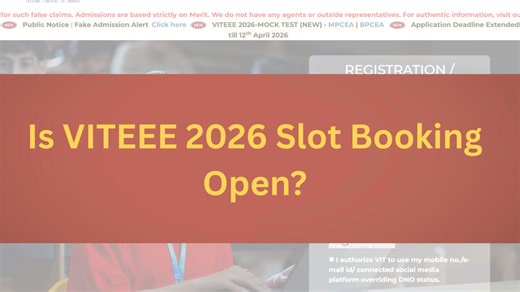 Is VITEEE 2026 Slot Booking Open: How to schedule exam date, time, important instructions