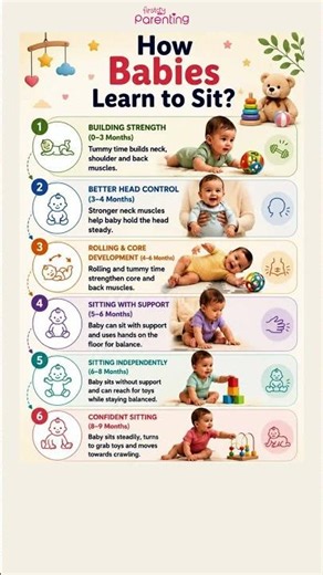 How Babies Learn to Sit? 👶 Baby Sitting Milestones Month by Month |