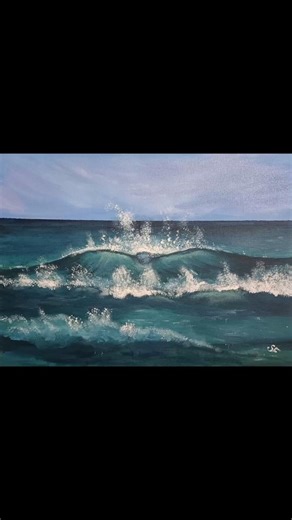 Join me to create a uniqe seascape.#seascape #ebayart #uniqueart #acrylicpainting #paintingprogress