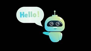 Download Hello robot Chatbot Say Hello animation for free