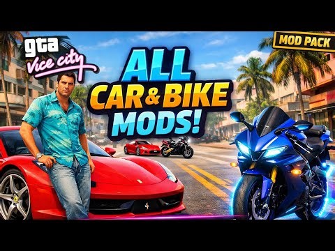 GTA Vice City 🚗🏍️ Get ALL Cars & Bikes FREE | Best Mods Tutorial (2025)