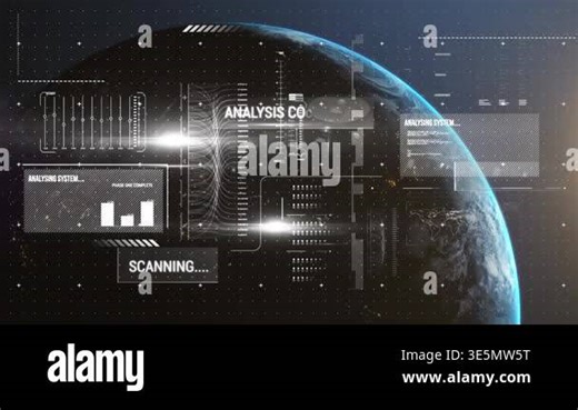 Animation of data processing over globe in background. global online computing, technology and data processing concept digitally generated video Stock Video Footage - Alamy