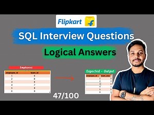 data analyst sql interview questions and answers #47/100 | Flipkart | SQL Tutorials | SQL Tutorials